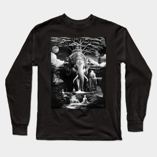 Ganesha Ganapati Elephant God Mantra Temple Long Sleeve T-Shirt